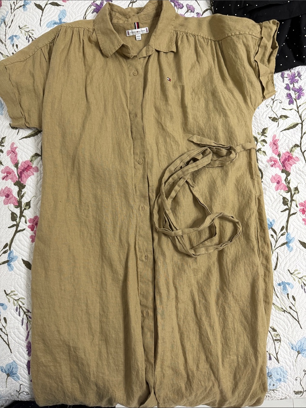 Tommy Hilfiger Kids Tan Button-Front Shirt Dress